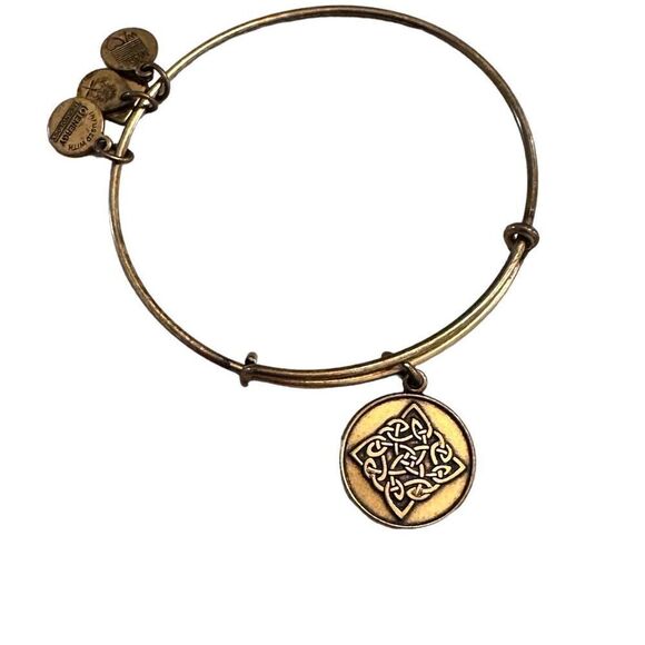 ALEX AND ANI Celtic Knot Charm Bangle in Rafaelian Gold Finish - Picture 3 of 5